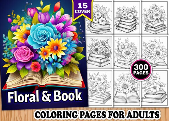 Adults Floral Book Coloring Book for Creative Publishing