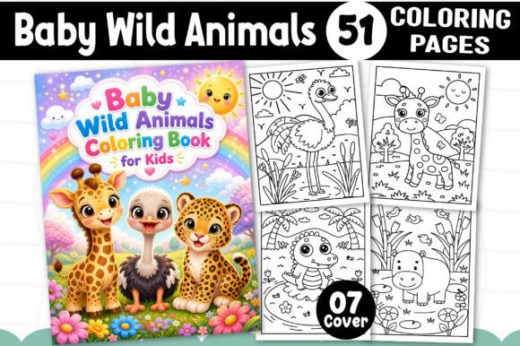 Baby Wild Animals Coloring Book for Kids: The Perfect KDP Interior for Creative Publishing