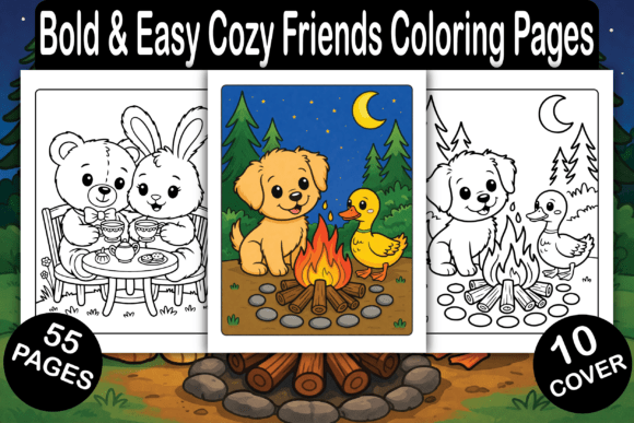 Bold Easy Cozy Friends Coloring Pages: A Practical Look at What Sets This Digital Collection Apart