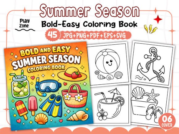 Bold Easy Summer Season Coloring Pages: A Complete Guide to Creating Unique KDP Interiors