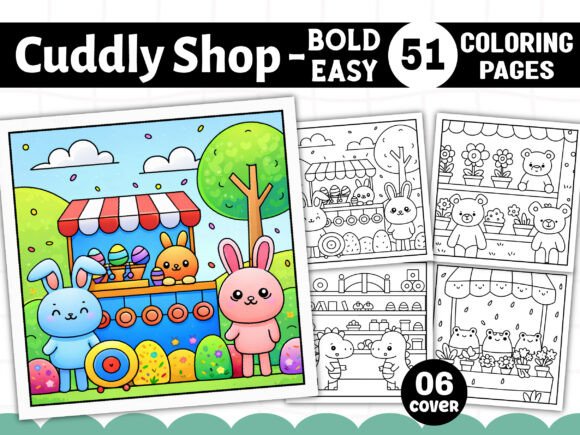 Create a Unique KDP Interior with the Bold and Easy Cuddly Shop Coloring Book