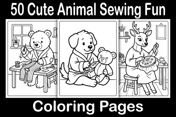 Cute Animal Sewing Fun Coloring Pages: A Versatile Resource for Creators and Publishers