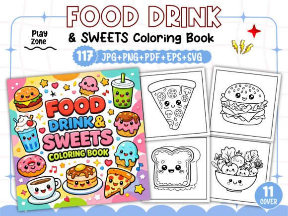 Food Drink Sweets Coloring Book: Your Complete Guide to Creating a Unique KDP Interior