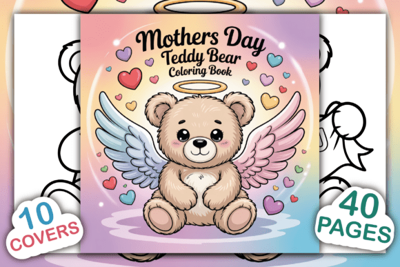 Mothers Day Teddy Bear Coloring Book