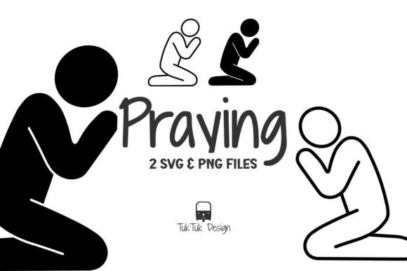 Prayer SVG PNG Icon Outline Glyph for Creative and Practical Use