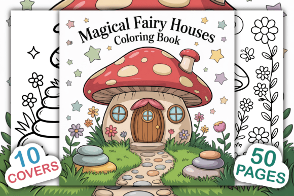 Unlocking Creative Potential: The Magical Fairy Houses Coloring Book as a Premium KDP Interior