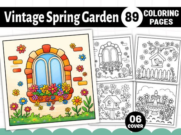 Vintage Spring Garden Coloring Pages: The Perfect KDP Interior for Creative Self-Publishing